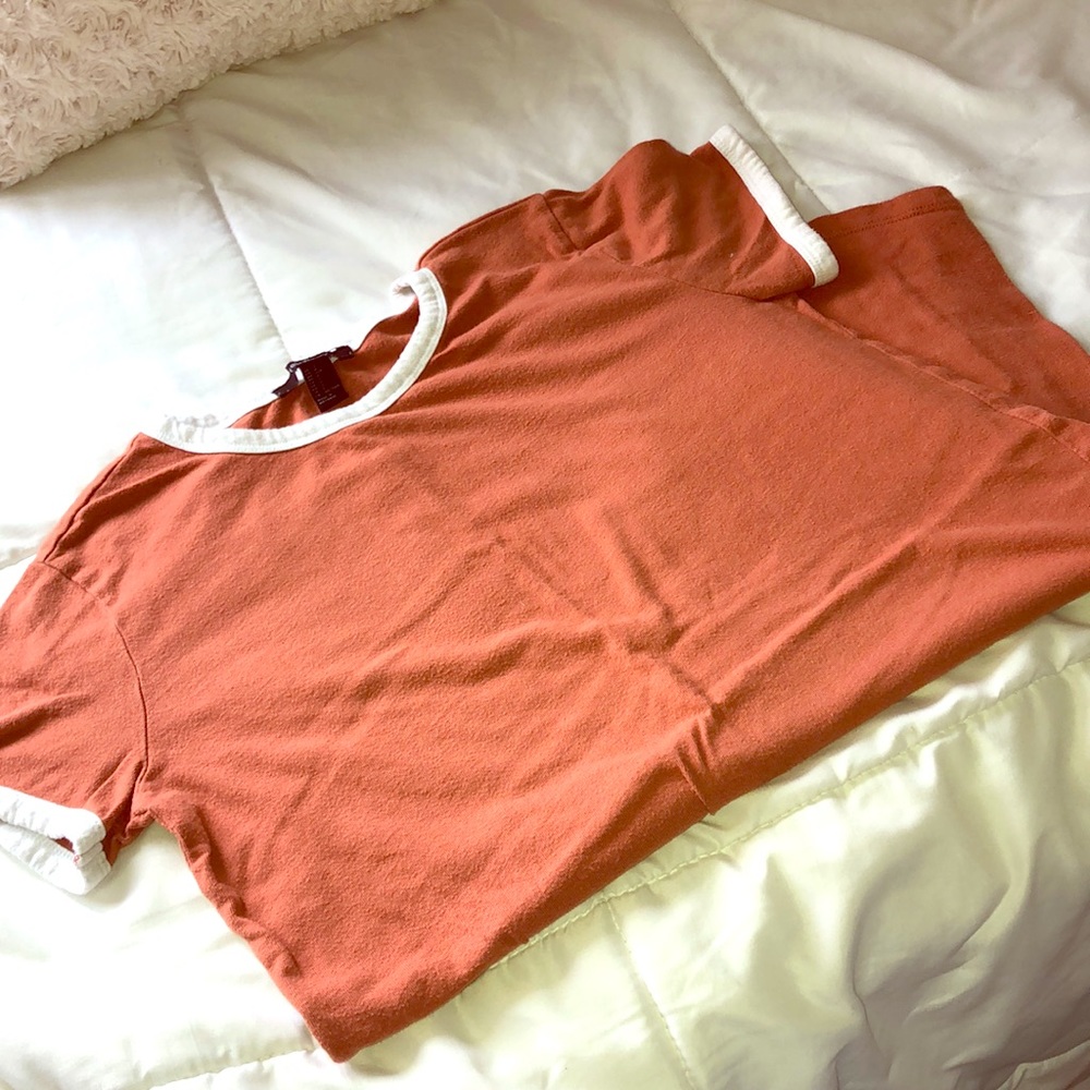 Burnt orange T-shirt dress